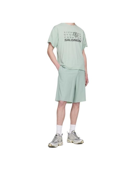 MM6 MAISON MARGIELA X SALOMON Green Bermuda Shorts for men