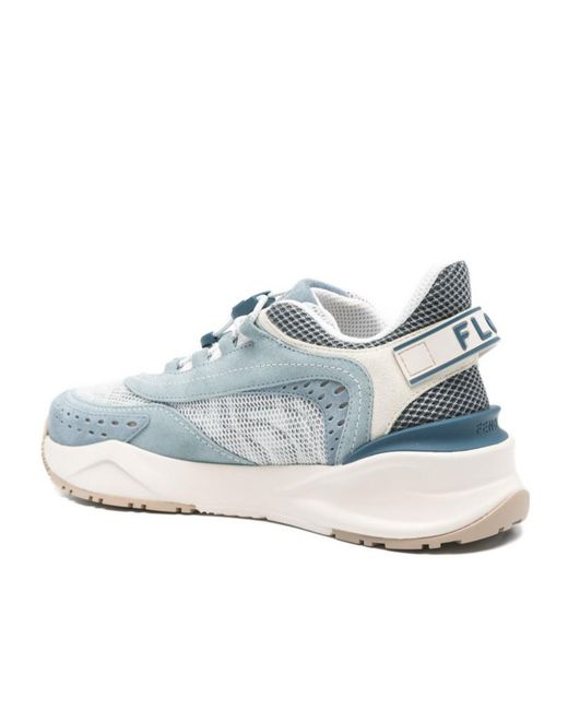 Fendi Blue Flow Low-Top Sneakers