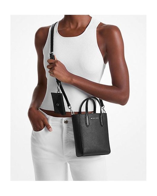 Michael Kors Black Vincent Extra-Small Saffiano Leather Crossbody Bag With Card Case