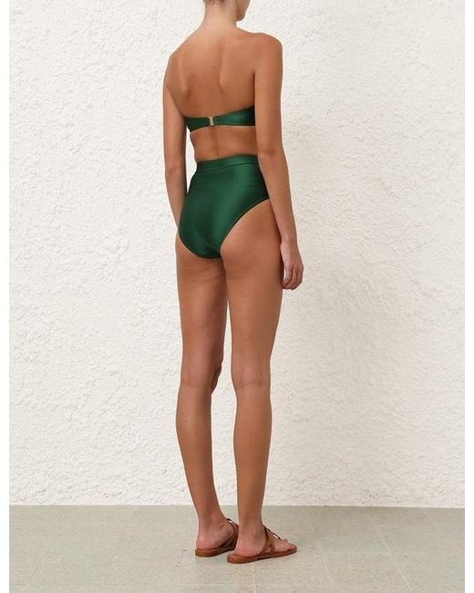 Zimmermann Green Waverly Flower Bandeau Bra
