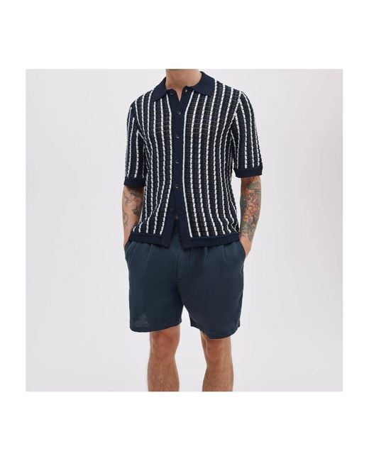 Rag & Bone Blue Pleated Shorts for men