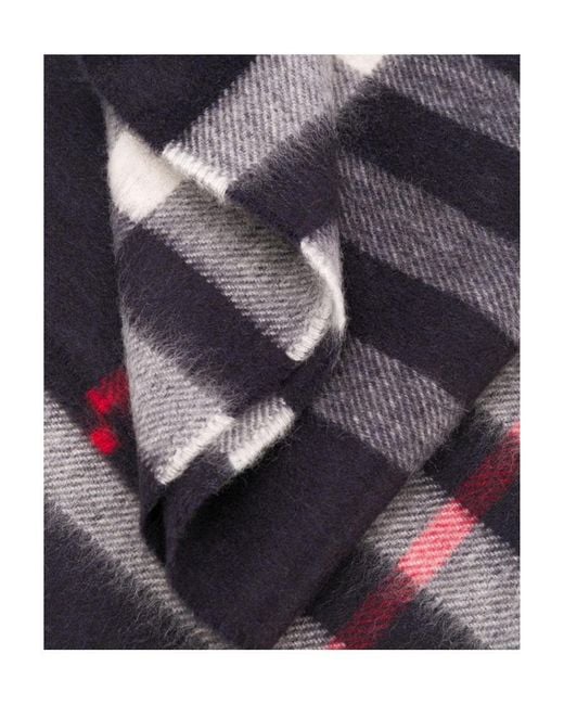 Burberry Blue Mega Checked Scarf for men