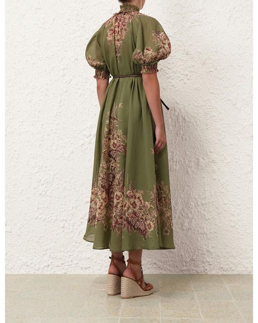 Zimmermann Green Ottie Swing Maxi Dress