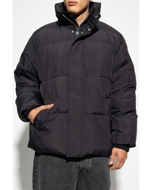 Etudes Studio Blue Polaris Logo-Patch High-Neck Padded Jacket