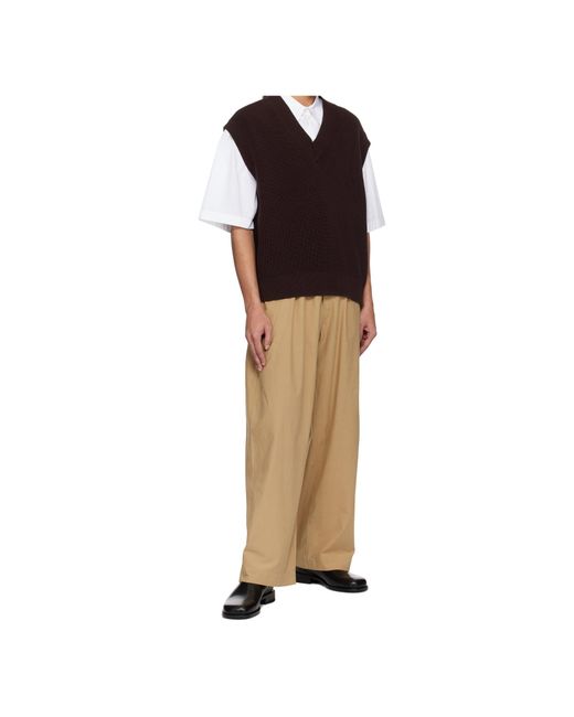 Studio Nicholson Natural Elastic Waist Casual Pants for men