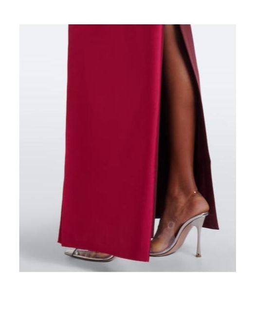 Roland Mouret Red Draped Crêpe Bustier Gown