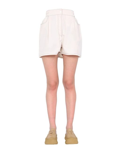 Sunnei Blue Logo Patch Shorts