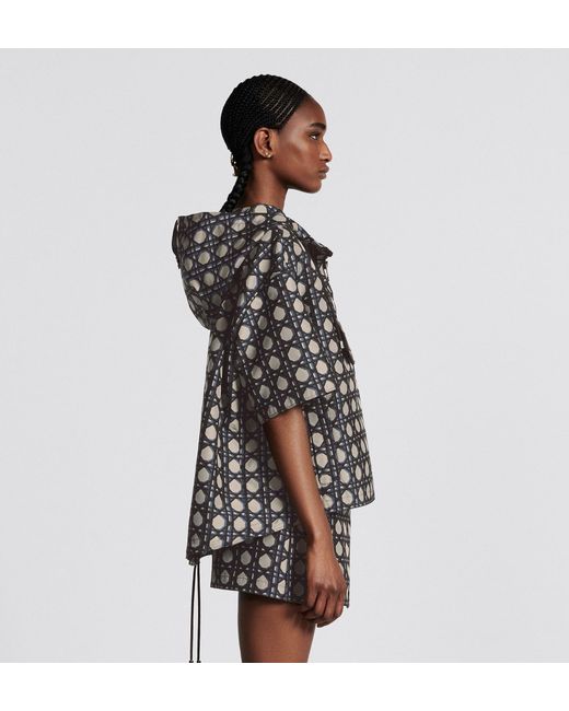Dior Gray Macrocannage Short-Sleeved Hooded Short Anorak