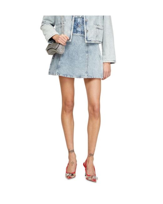 DIESEL Blue De-Sweny-S Denim Skirt