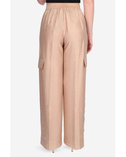 Blugirl Blumarine Natural Lace Trim Cargo Pants