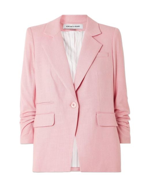 Veronica Beard Pink Battista Dickey Blazer