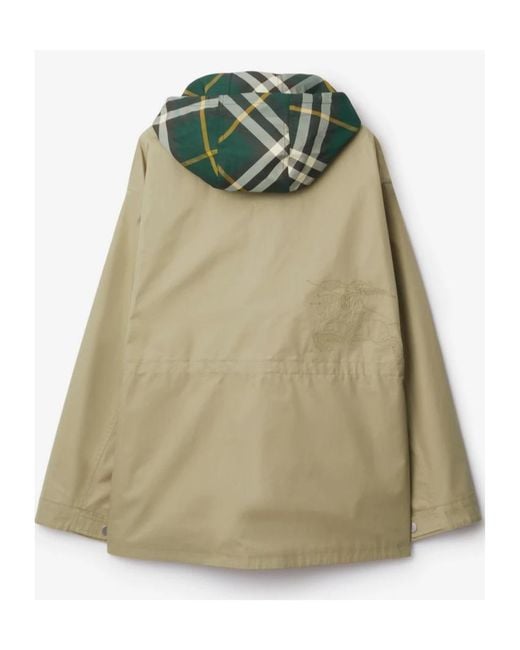 Burberry Natural Ekd-Embroidered High-Neck Jacket for men