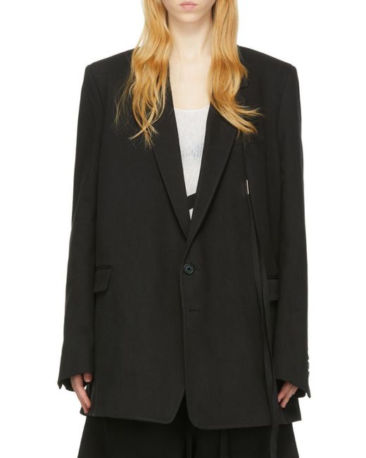 Ann Demeulemeester Black Agnes Single-Breasted Suit Jacket