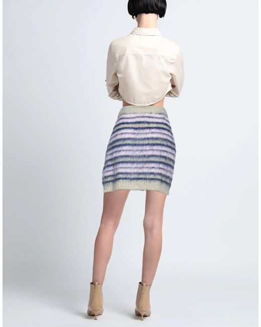 Marni Gray Striped Flared Skirt