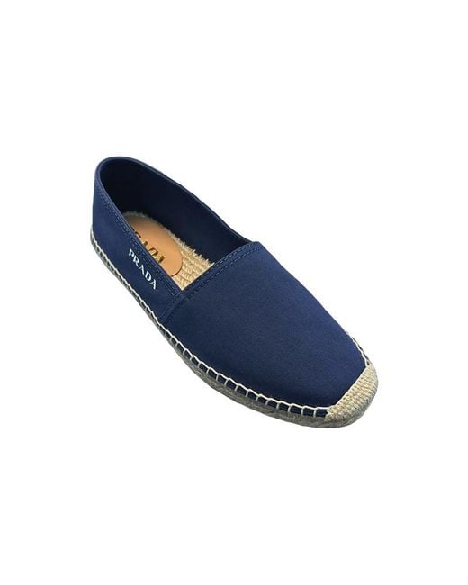 Prada Blue Round-Toe Casual Shoes for men