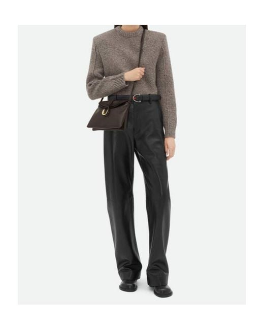 Bottega Veneta Black Liberta Small Crossbody Bag
