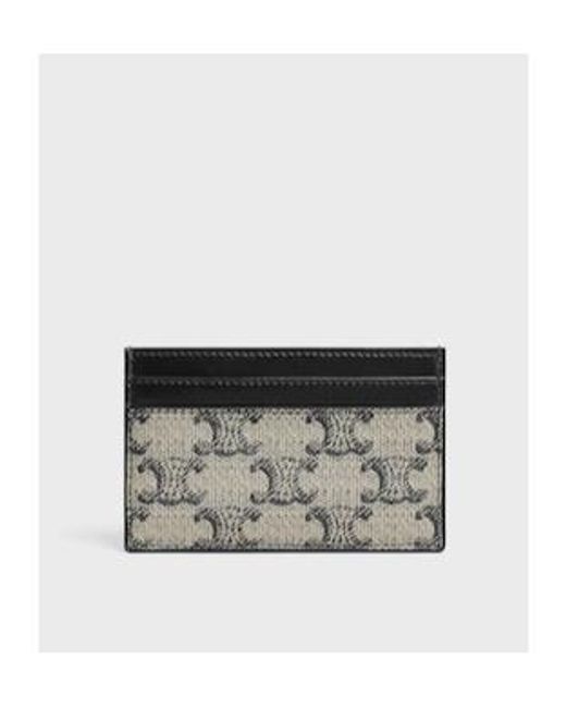 Céline White Medium Card Holder for men