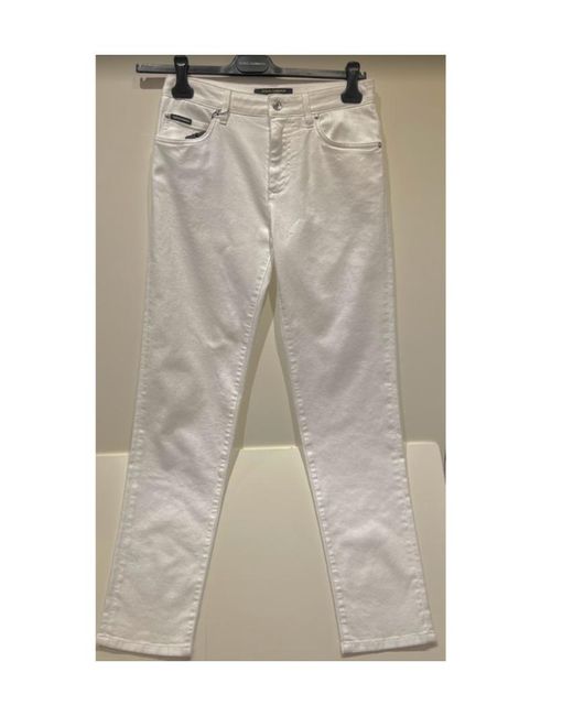 Dolce & Gabbana Multicolor Logo Plaque Straight-Leg Trousers