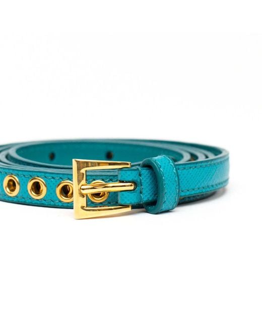 Prada Blue Square Buckle Belt