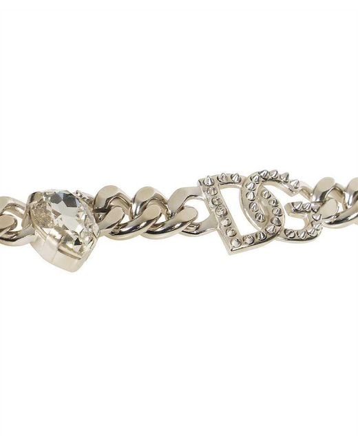 Dolce & Gabbana White Logo Bracelet for men