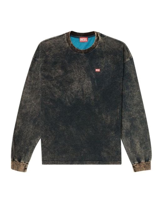 DIESEL Gray T-Boxt-Ls-T3 Long-Sleeved T-Shirt for men