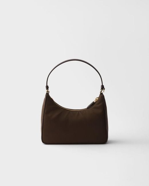 Prada Brown Re-Edition 2005 Re-Nylon And Saffiano Mini Bag