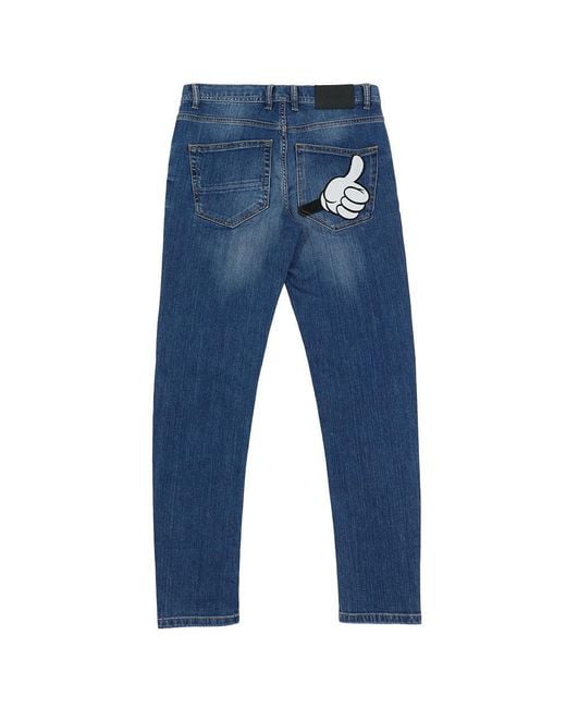 Iceberg Blue Straight Jeans for men