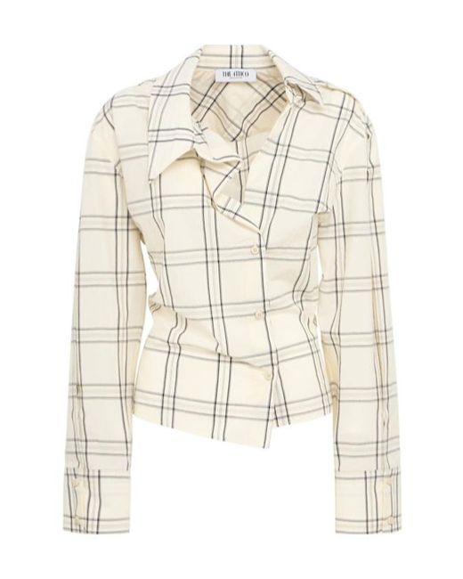 The Attico White Checked Cotton Shirt