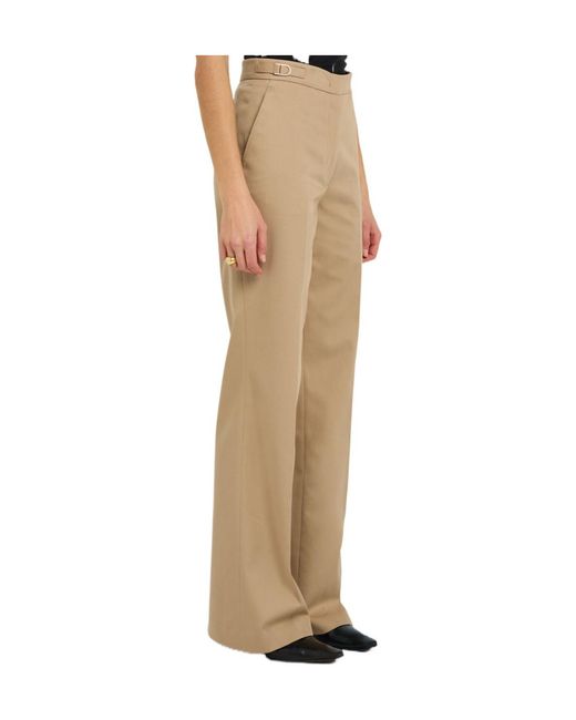Gabriela Hearst Natural Straight-Leg Cotton Trousers