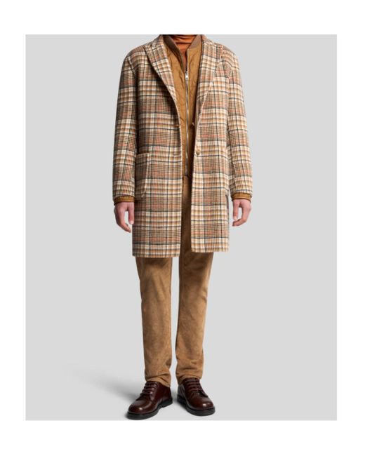 Etro Natural Single-Breasted Reversible Coat for men