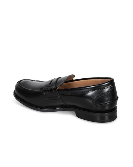 Church's Black Round-Toe Loafers for men