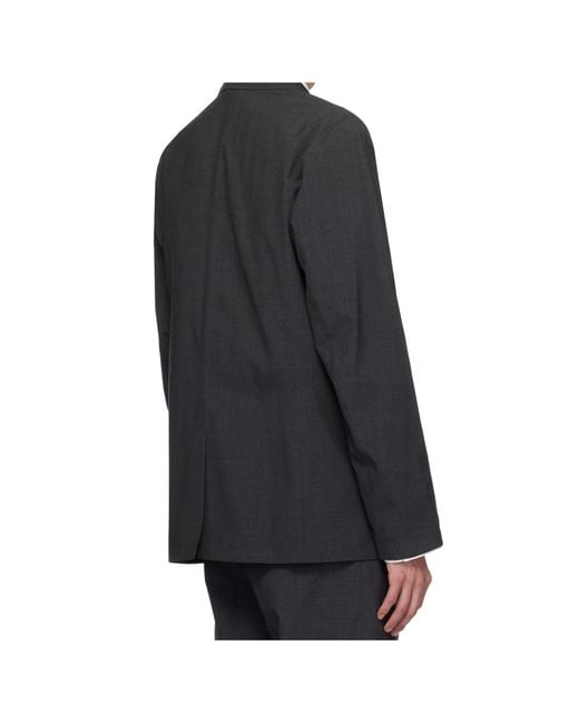 Veilance Gray Convex Wool Blazer for men