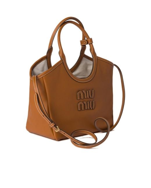Miu Miu Brown Ivy Leather Bag