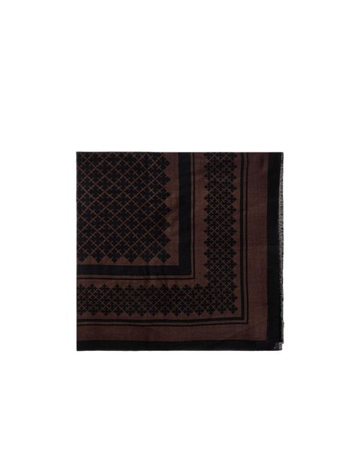 By Malene Birger Black Julee Graphic-Pattern Scarf