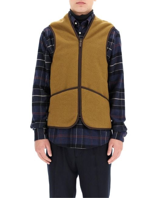 Barbour Brown Zip-Up Padded Gilet for men