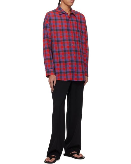 The Row Red Lancaster Shirt In Cotton for men