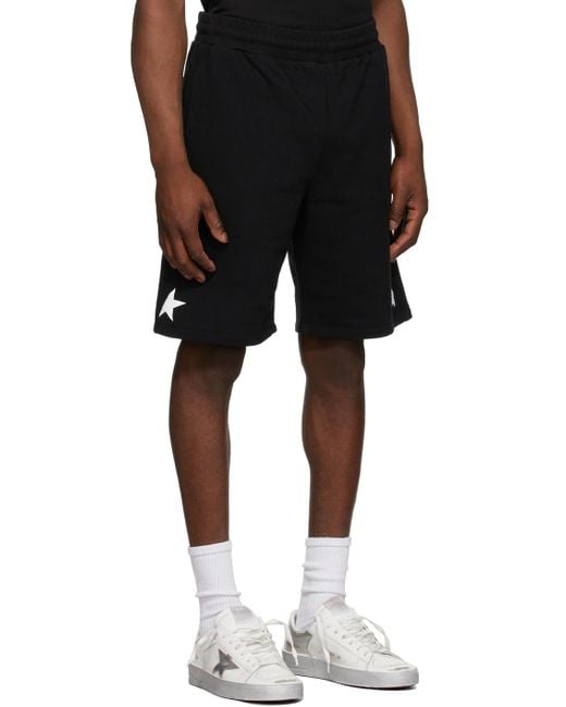 Golden Goose Deluxe Brand Black Star Printed Shorts for men