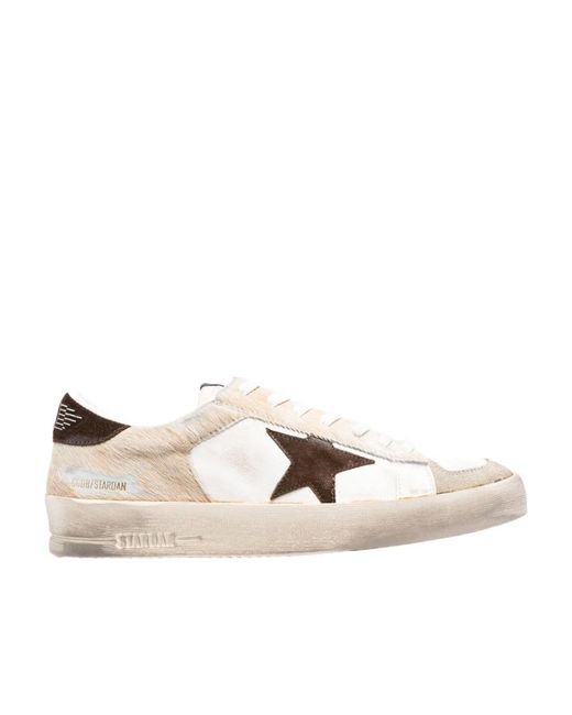 Golden Goose Deluxe Brand Natural Stardan Lace-Up Sneakers for men