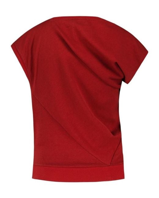 Vivienne Westwood Red Logo Printed Asymmetric Top