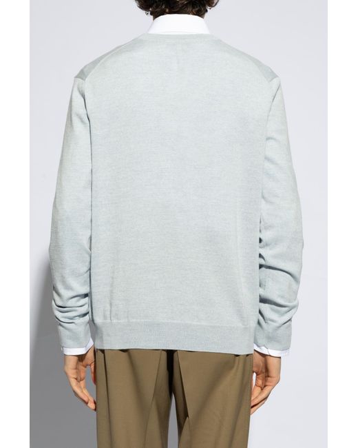 Maison Kitsuné Blue Maison Kitsuné Bold Fox Head Patch Knitted Jumper for men