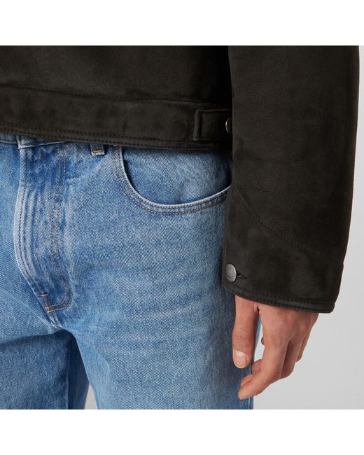 1989 STUDIO Black Logo Embroidered Jacket for men