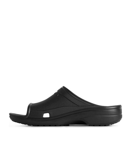 Balenciaga Black X Crocs Logo Embossed Sandals for men