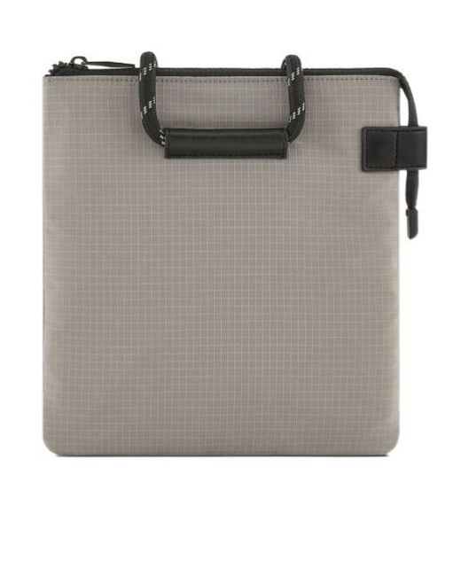 ARMANI EXCHANGE Gray Shoulder Bag With Drawstring for men