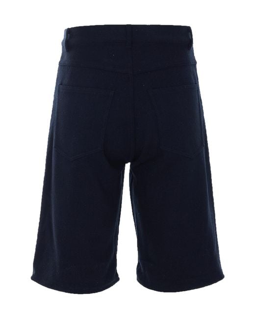 Auralee Blue Tailored Long Shorts for men