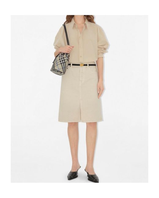 Burberry Gray Mini Checked Drawstring Bucket Bag