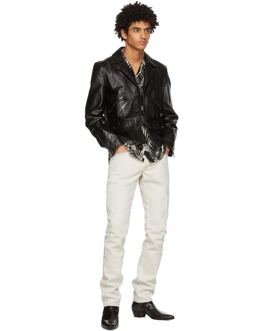 Saint Laurent Black Application Casual Jacket for men