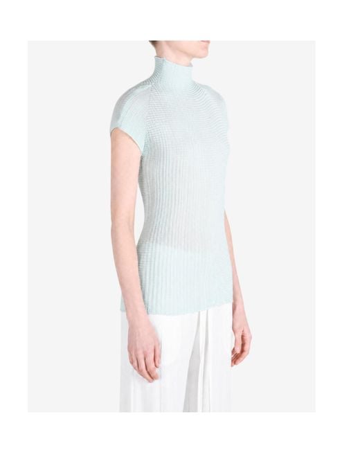 Issey Miyake Blue Short-Sleeved Cover-Up