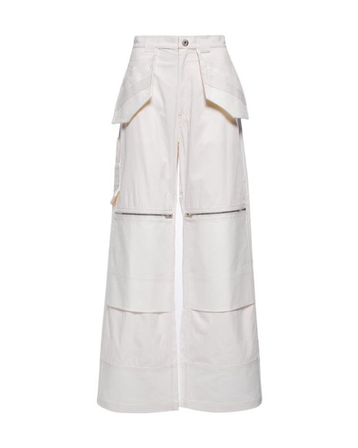 Dion Lee White Pocketed Casual Pants