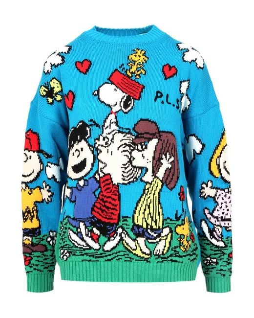 Philosophy Di Lorenzo Serafini Blue X Peanuts Cartoon Jumper
