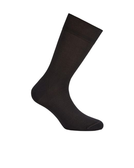 Zegna Black Cotton Socks for men